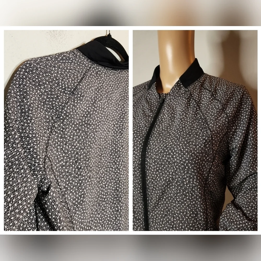 Lululemon Hit It Jacket In Frozen Fizz White Black / Black‎ Size 6 Like New